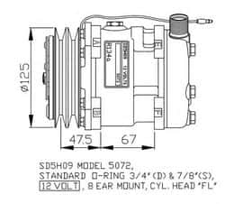 Компресор кондиціонера NRF 32800G