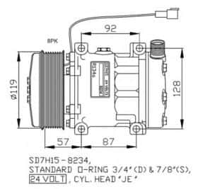 Компрессор кондиционера NRF 32807G