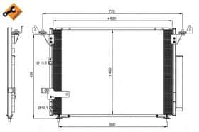Радиатор кондиционера NRF 350076