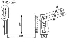 Радіатор пічки NRF 53402