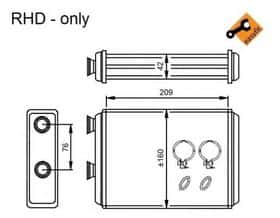 Радиатор печки NRF 54224