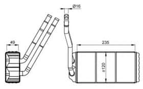 Радіатор пічки NRF 54264