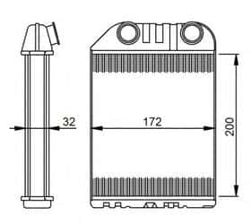 Радіатор пічки NRF 54287