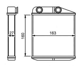 Радіатор пічки NRF 54310