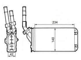 Радиатор печки NRF 58643