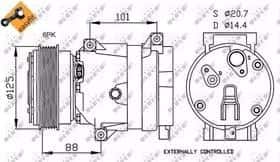 Компресор кондиціонера NRF 32231