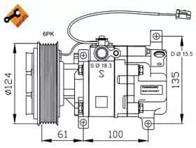 Компрессор кондиционера NRF 32820G