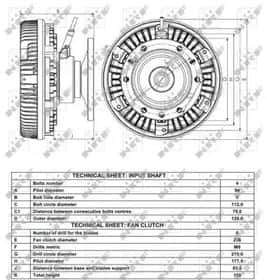 Вискомуфта вентилятора NRF 49167
