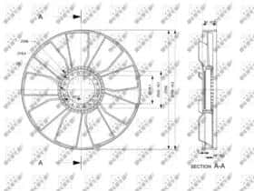 Крыльчатка вентилятора системы охлаждения двигателя NRF 49813
