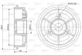 Тормозной барабан Valeo 237010