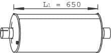 Средний глушитель выхлопных газов Dinex 28426