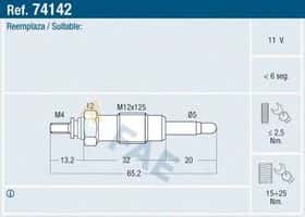 Свеча накала FAE 74142