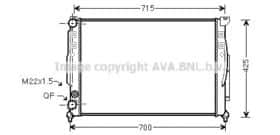 Радиатор охлаждения двигателя AVA Quality Cooling AI2108