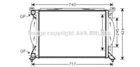 Радіатор охолодження двигуна AVA Quality Cooling AI2195