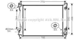 Радиатор охлаждения двигателя AVA Quality Cooling AI2231