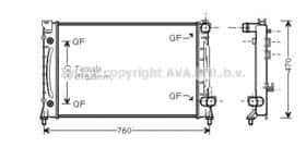 Радиатор охлаждения двигателя AVA Quality Cooling AIA2158