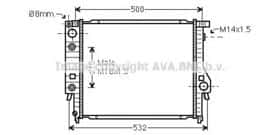 Радіатор охолодження двигуна AVA Quality Cooling BW2099