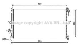 Радиатор охлаждения двигателя AVA Quality Cooling CN2278