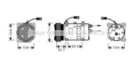 Компрессор кондиционера AVA Quality Cooling CNAK222