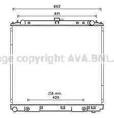 Радиатор охлаждения двигателя AVA Quality Cooling DN2399