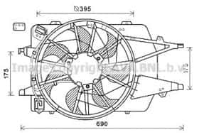 Вентилятор системы охлаждения двигателя AVA Quality Cooling FD7577