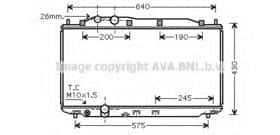 Радіатор охолодження двигуна AVA Quality Cooling HD2187