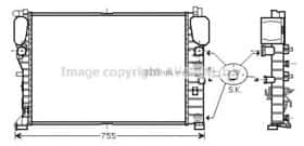 Радиатор охлаждения двигателя AVA Quality Cooling MSA2459