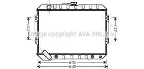 Радіатор охолодження двигуна AVA Quality Cooling MTA2089