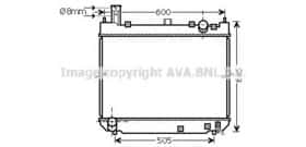 Радиатор охлаждения двигателя AVA Quality Cooling TO2488