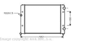 Радиатор охлаждения двигателя AVA Quality Cooling VNA2119
