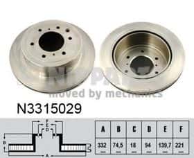 Гальмівний диск Nipparts N3315029