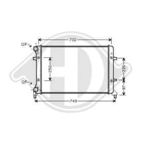 Радіатор охолодження двигуна Diederichs dcm3439