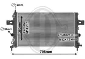 Радіатор охолодження двигуна Diederichs dcm2693