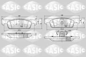 Гальмівні колодки Sasic 6214029