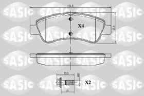 Гальмівні колодки Sasic 6210012