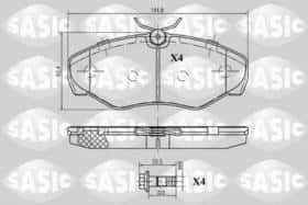Гальмівні колодки Sasic 6214007