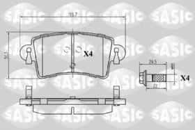 Гальмівні колодки Sasic 6214013