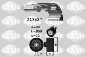 Комплект ременя ГРМ Sasic 1754026