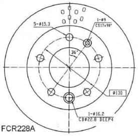 Гальмівний диск Beral BCR228A