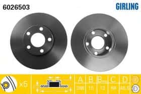 Гальмівний диск Girling 6026503 Гальмівний диск Girling 6026503