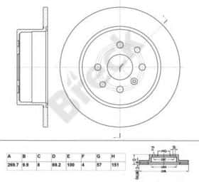 Тормозной диск Breck BR 019 SA100