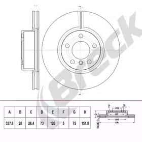 Тормозной диск Breck BR408VH100