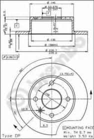 Гальмівний диск Breco BS 7525
