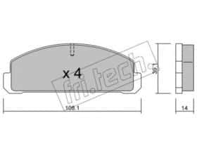 Гальмівні колодки Fri.Tech. 309.0