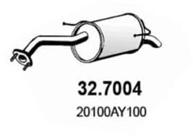 Глушник вихлопних газів кінцевий Asso 32.7004