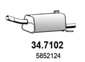 Глушник вихлопних газів кінцевий Asso 34.7102