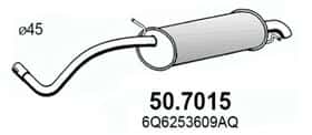 Глушник вихлопних газів кінцевий Asso 50.7015
