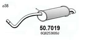 Глушник вихлопних газів кінцевий Asso 50.7019