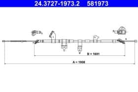 Трос ручного тормоза