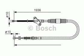 Трос ручного тормоза